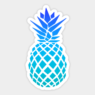 Blue Pineapple Design Sticker